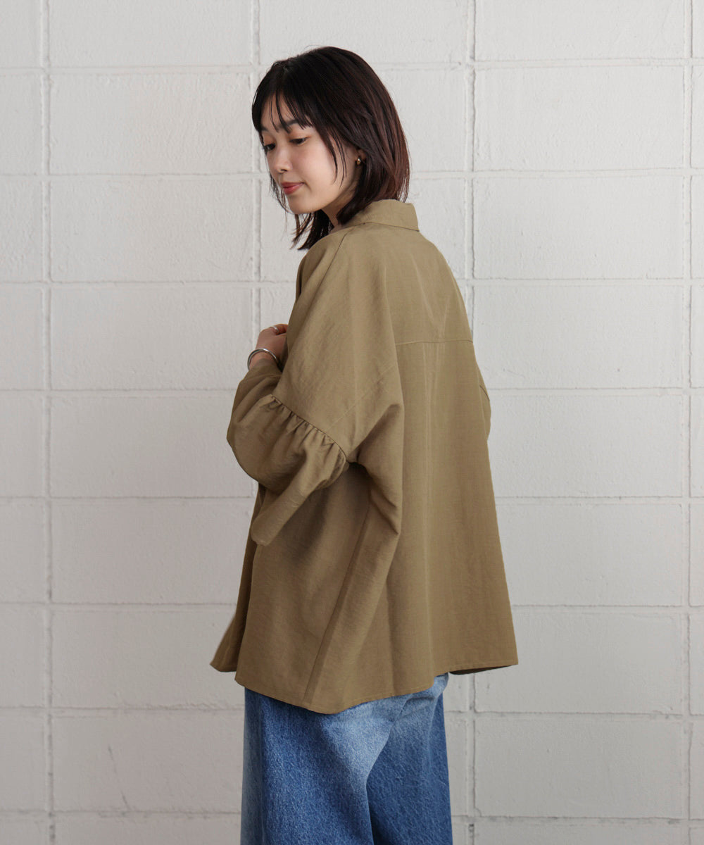 ギャザースリーブシャツ