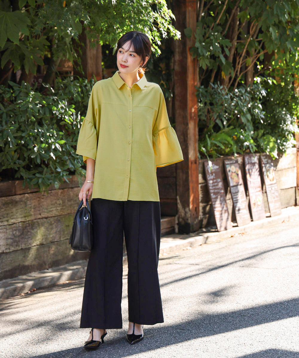 ギャザースリーブシャツ