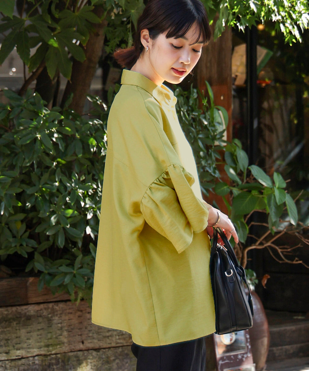 ギャザースリーブシャツ