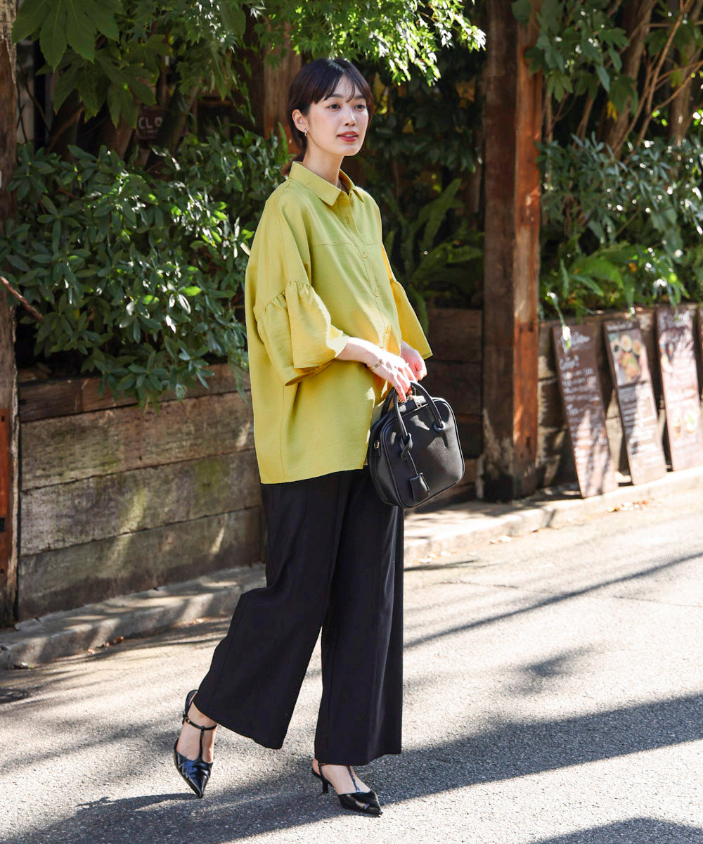 ギャザースリーブシャツ