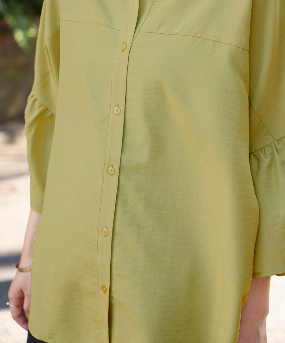 ギャザースリーブシャツ