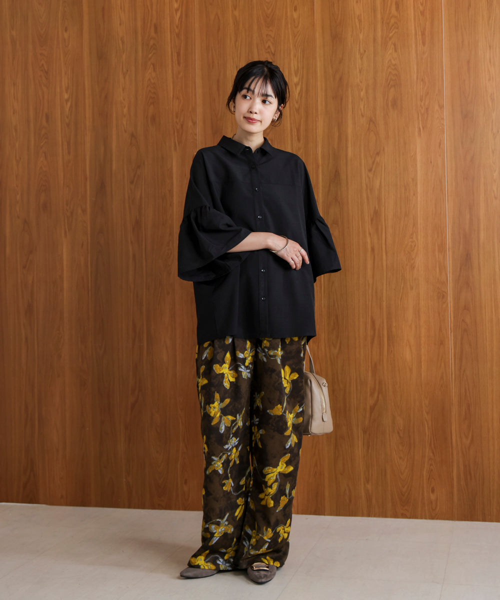 ギャザースリーブシャツ