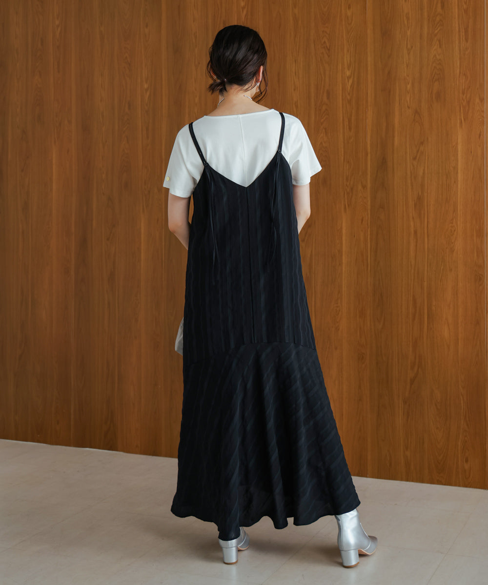 ストライプジャガードワンピース