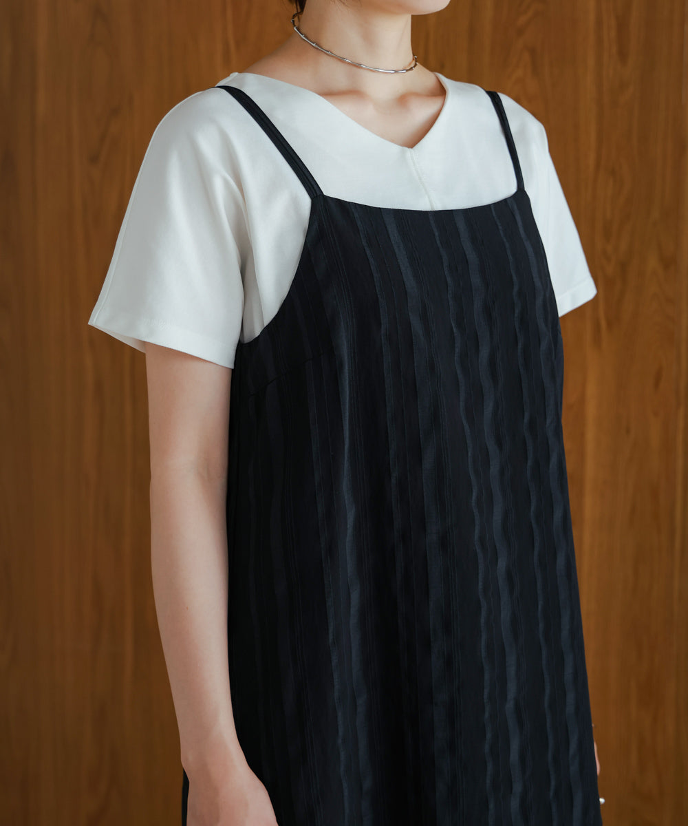 ストライプジャガードワンピース