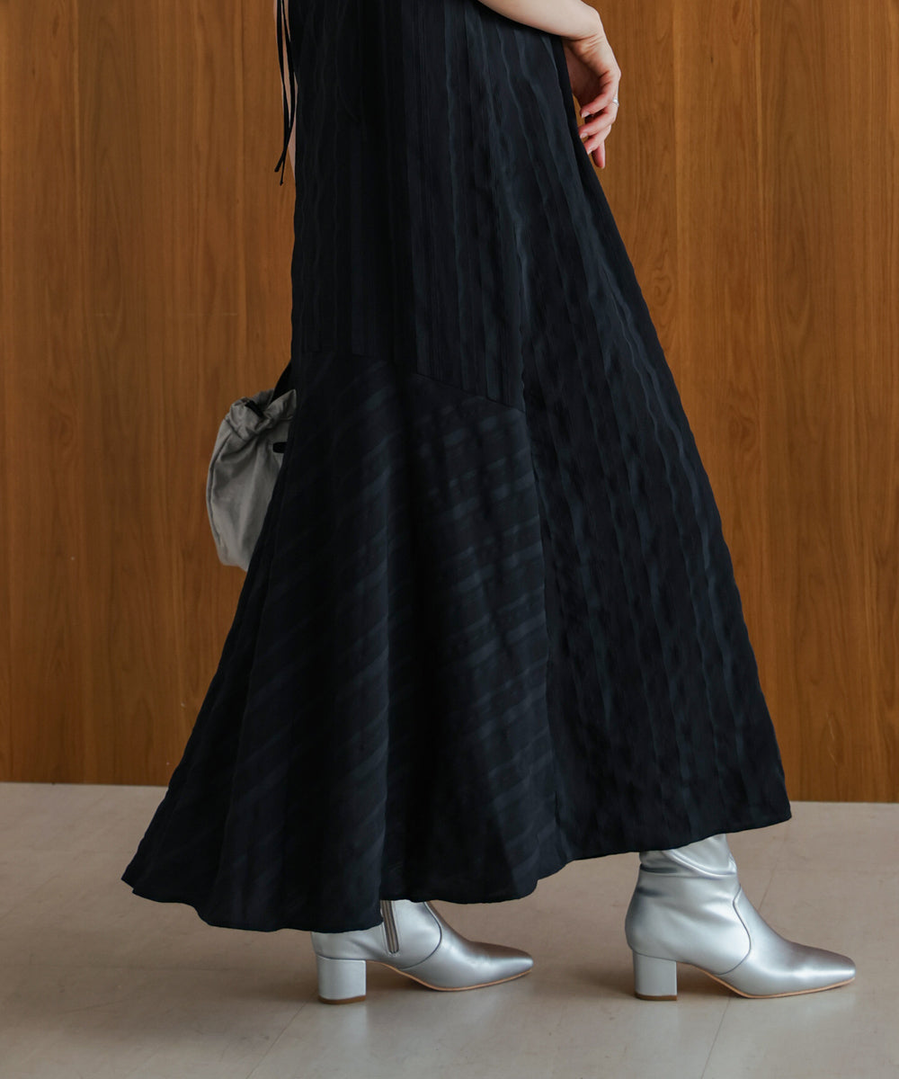 ストライプジャガードワンピース