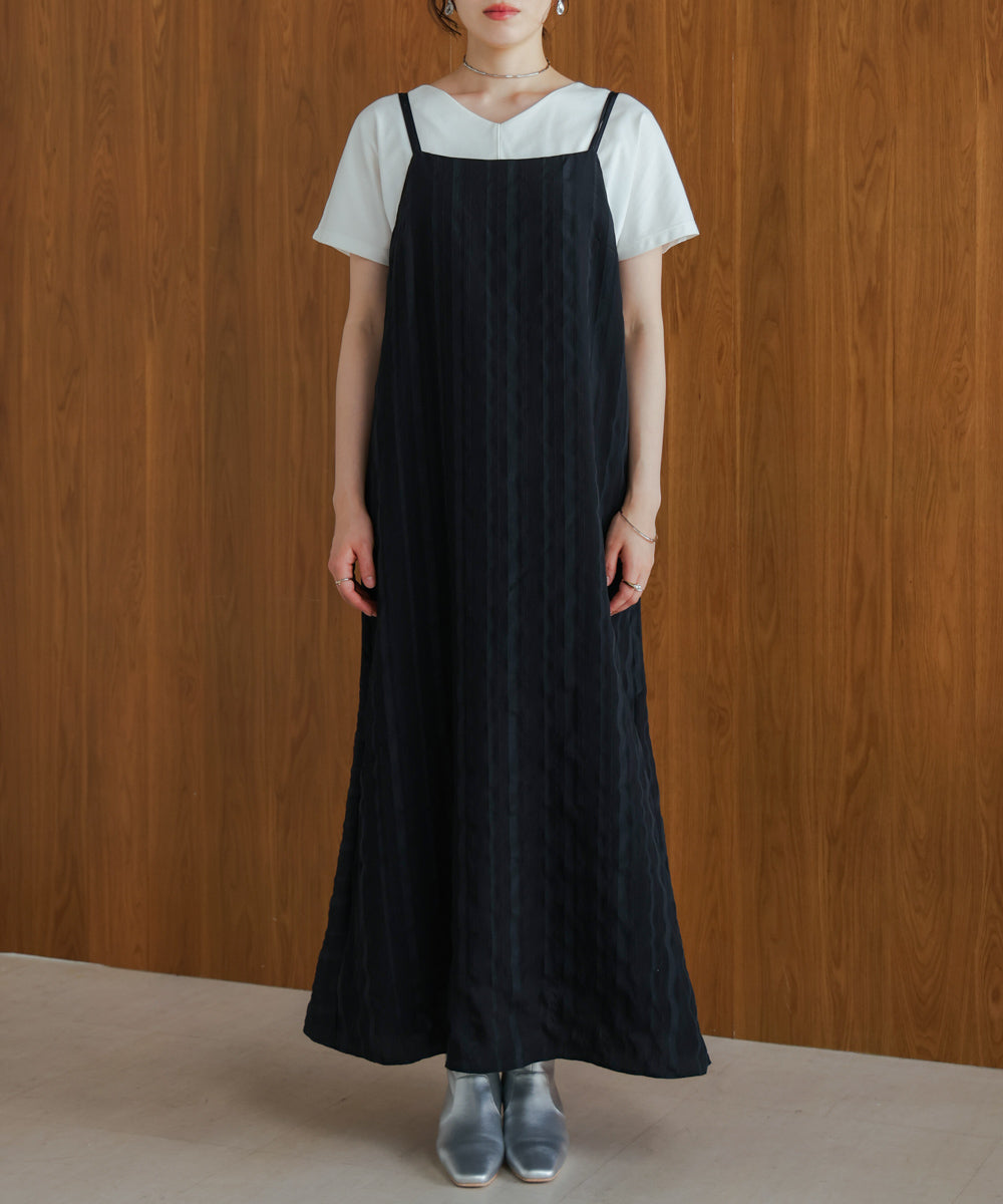 ストライプジャガードワンピース