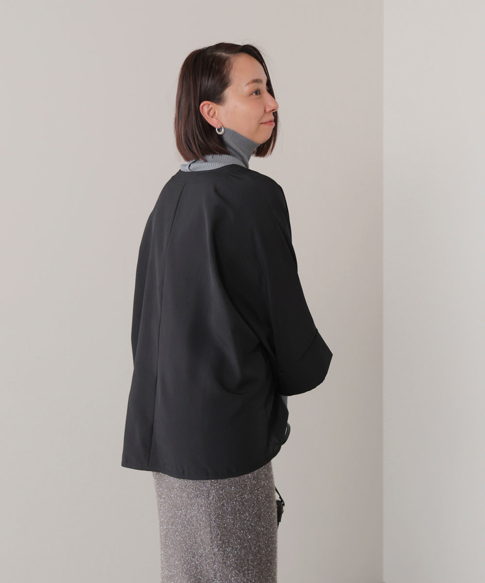 麻ライクキータックブラウス