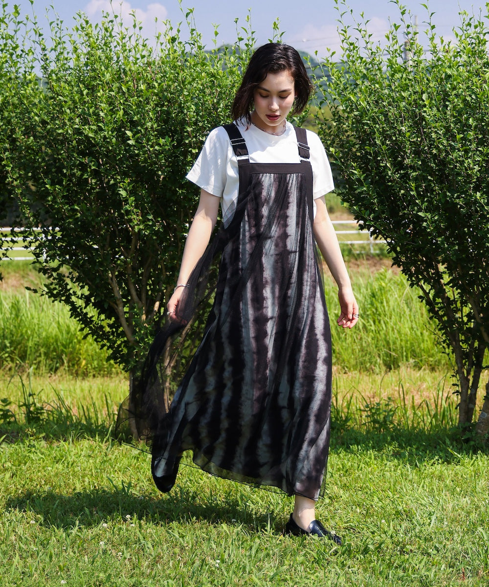 ぼかしストラプチュールワンピース