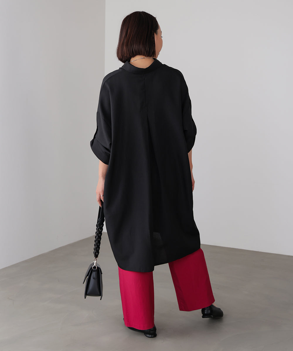 麻ライクスキッパーシャツチュニック