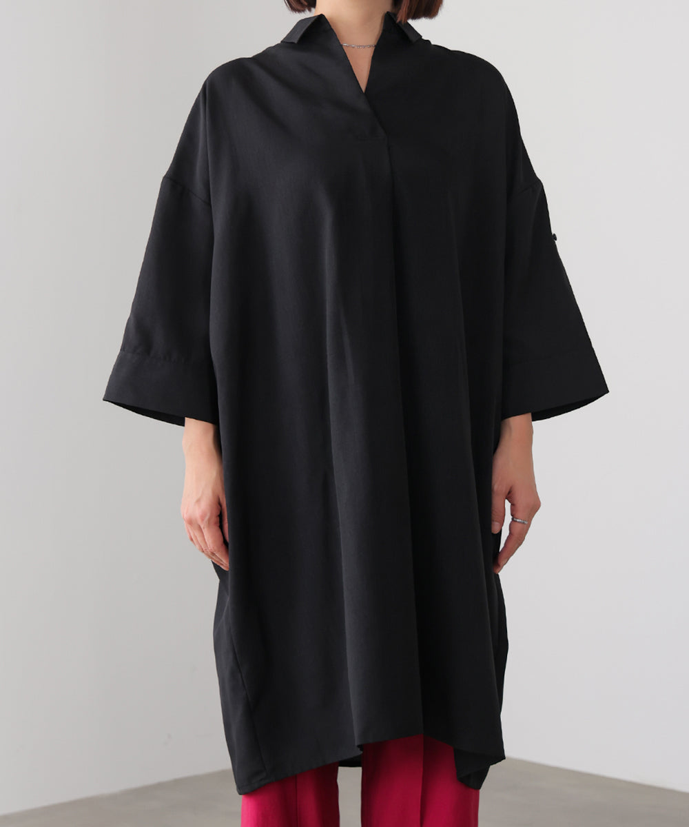 麻ライクスキッパーシャツチュニック