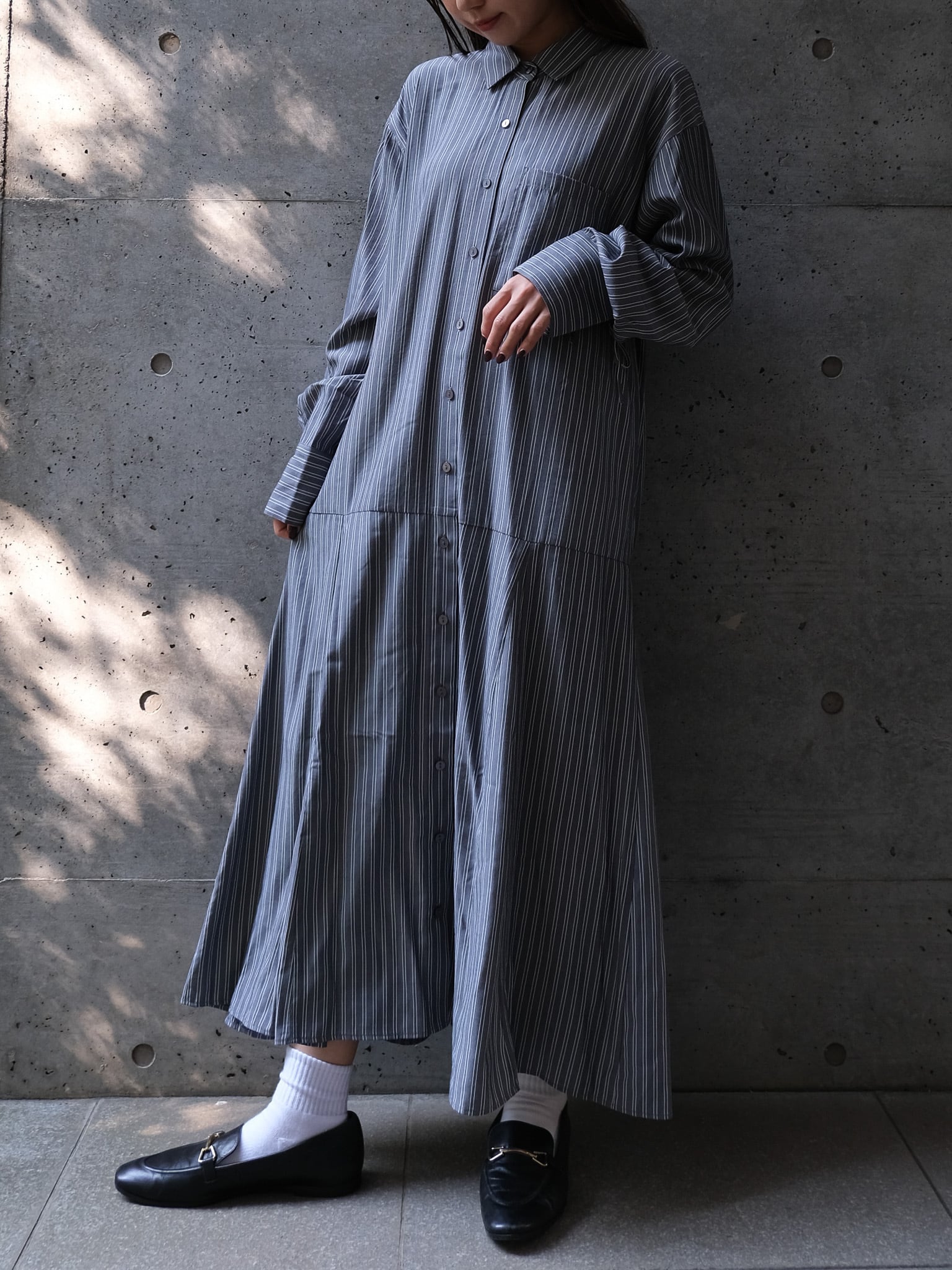 STRIPED SHIRT OP(ストライプシャツワンピース)