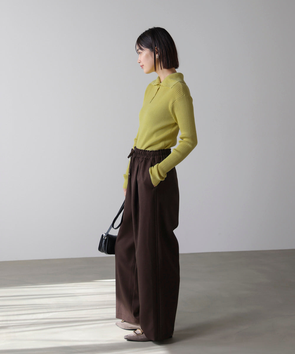 【温度調整素材】バック釦タートルニット