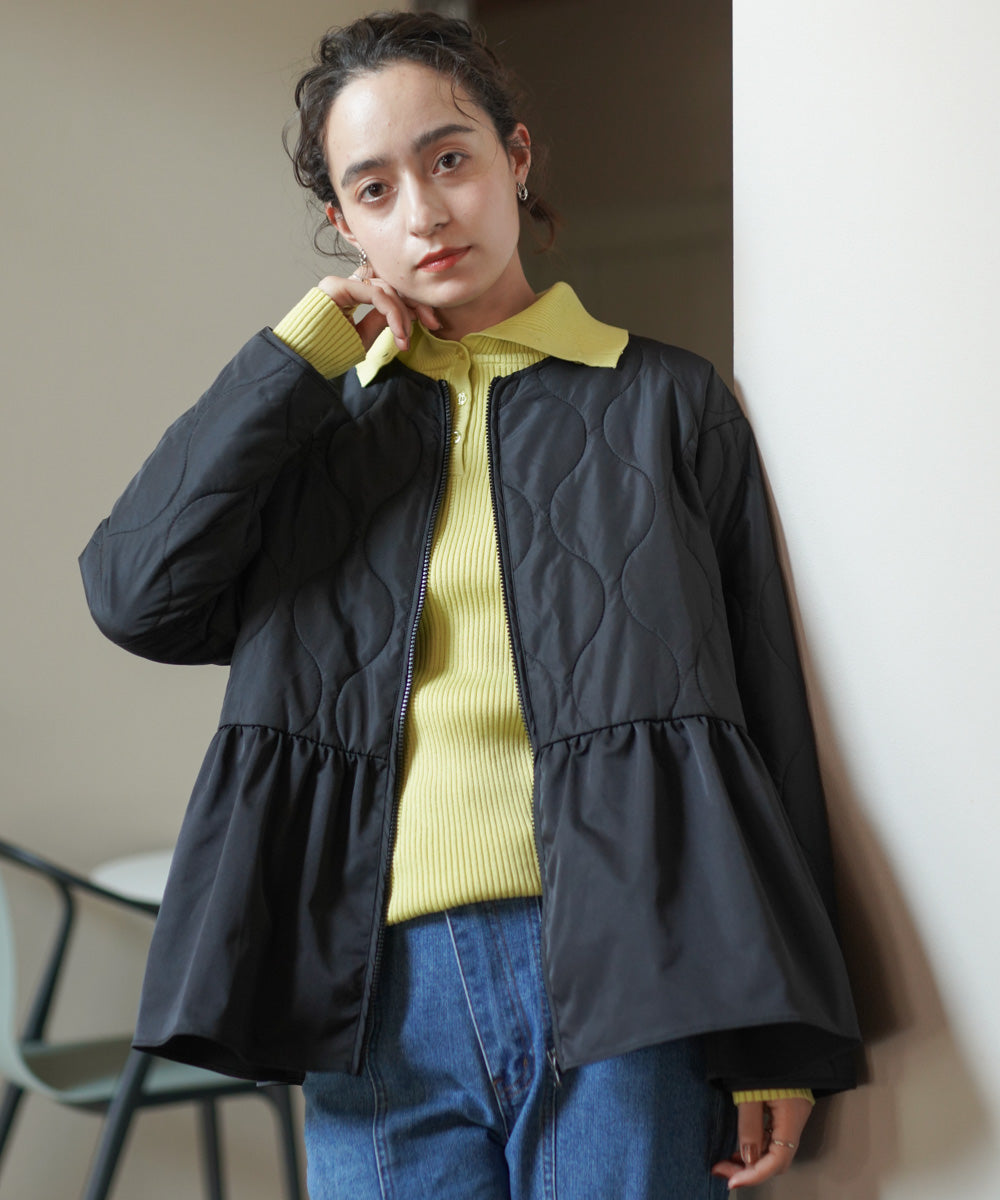 【温度調整素材】バック釦タートルニット