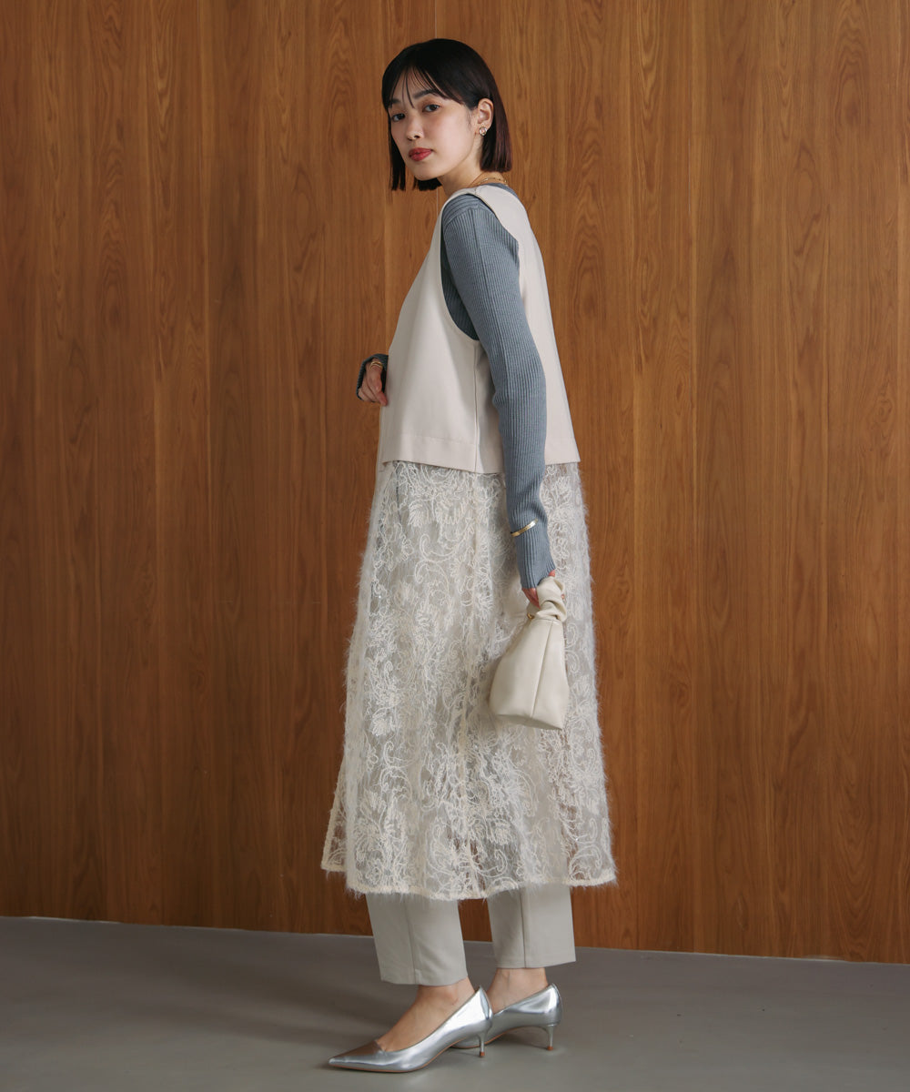 【温度調整素材】ラウンドネックニット