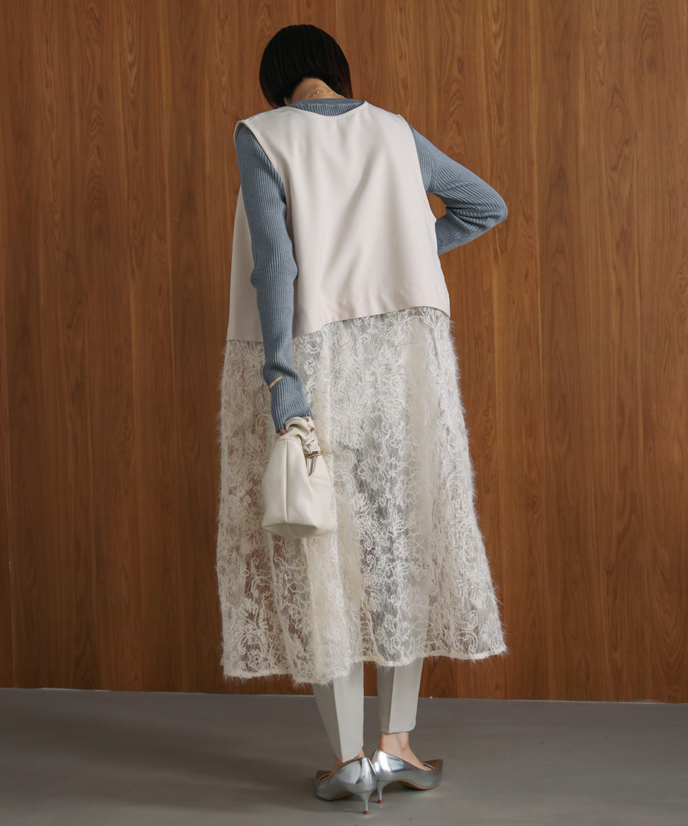 【温度調整素材】ラウンドネックニット