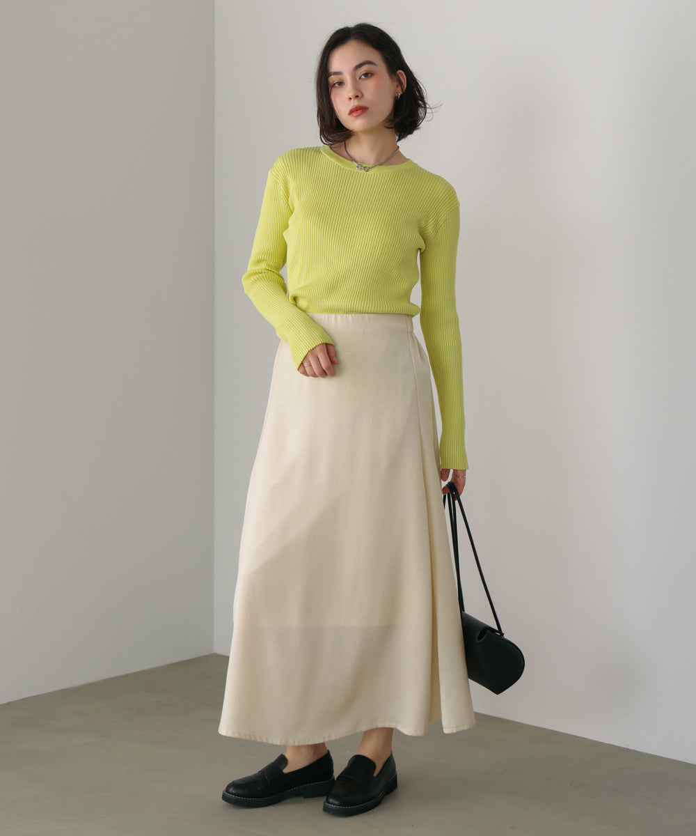 【温度調整素材】ラウンドネックニット