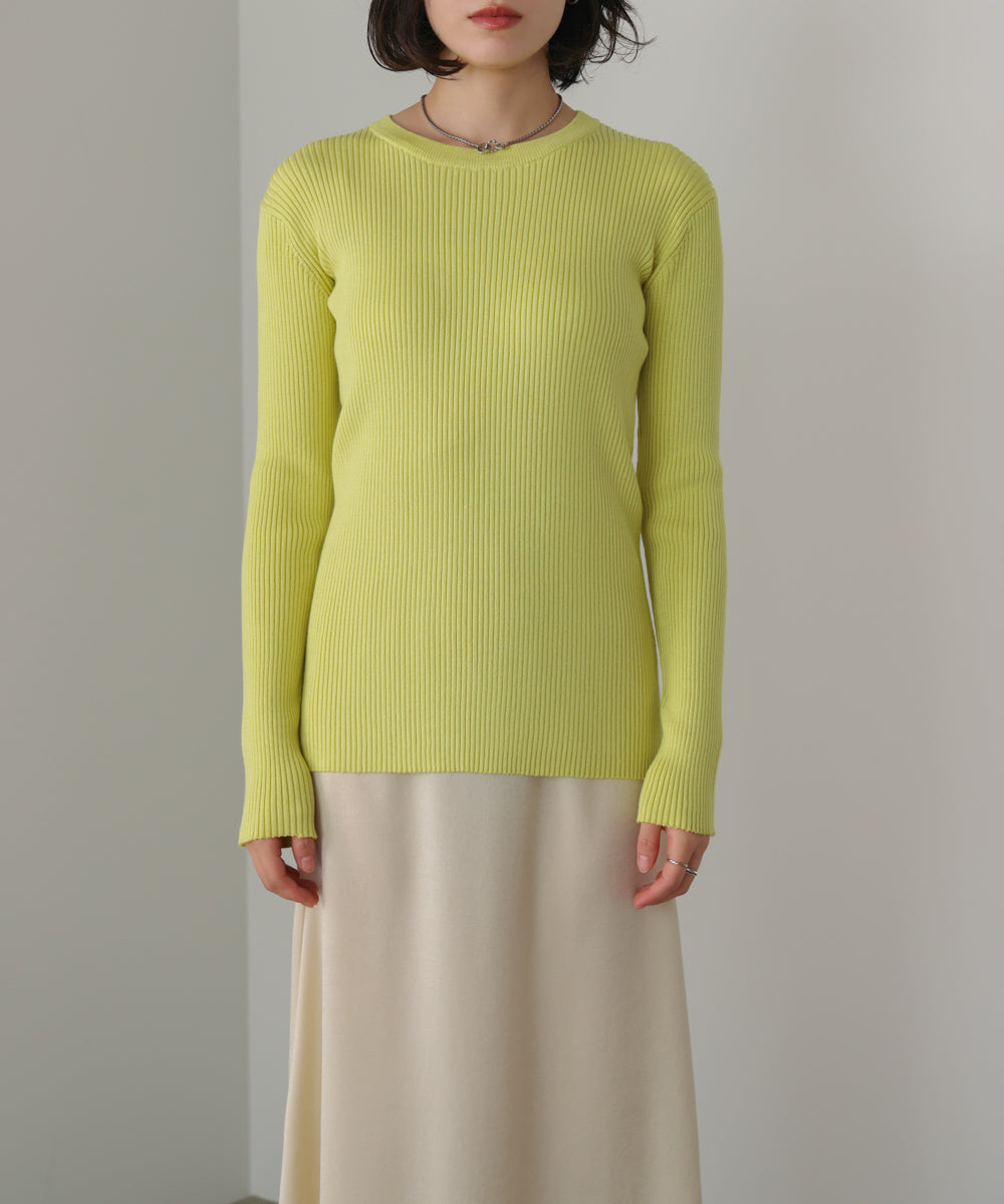 【温度調整素材】ラウンドネックニット