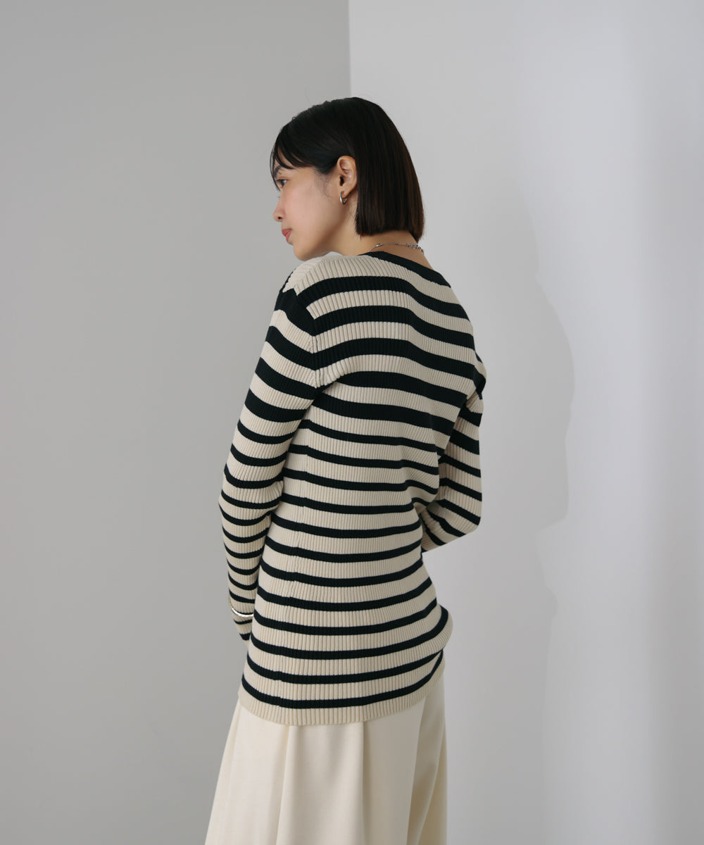 【温度調整素材】ラウンドネックニット