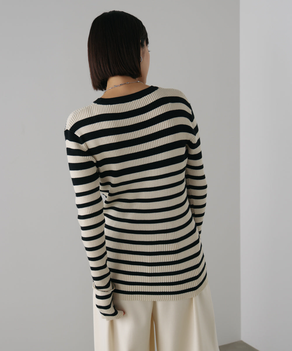 【温度調整素材】ラウンドネックニット