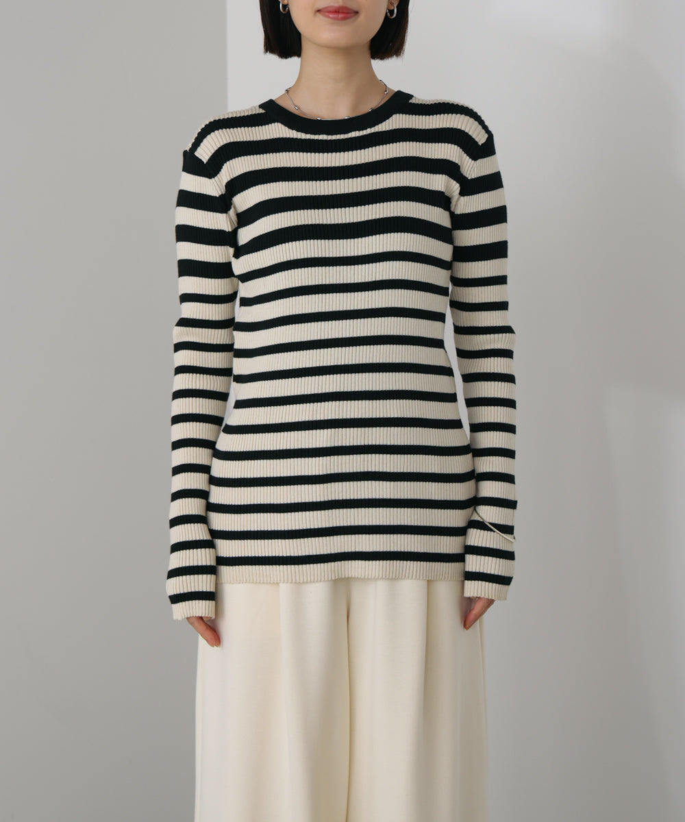 【温度調整素材】ラウンドネックニット