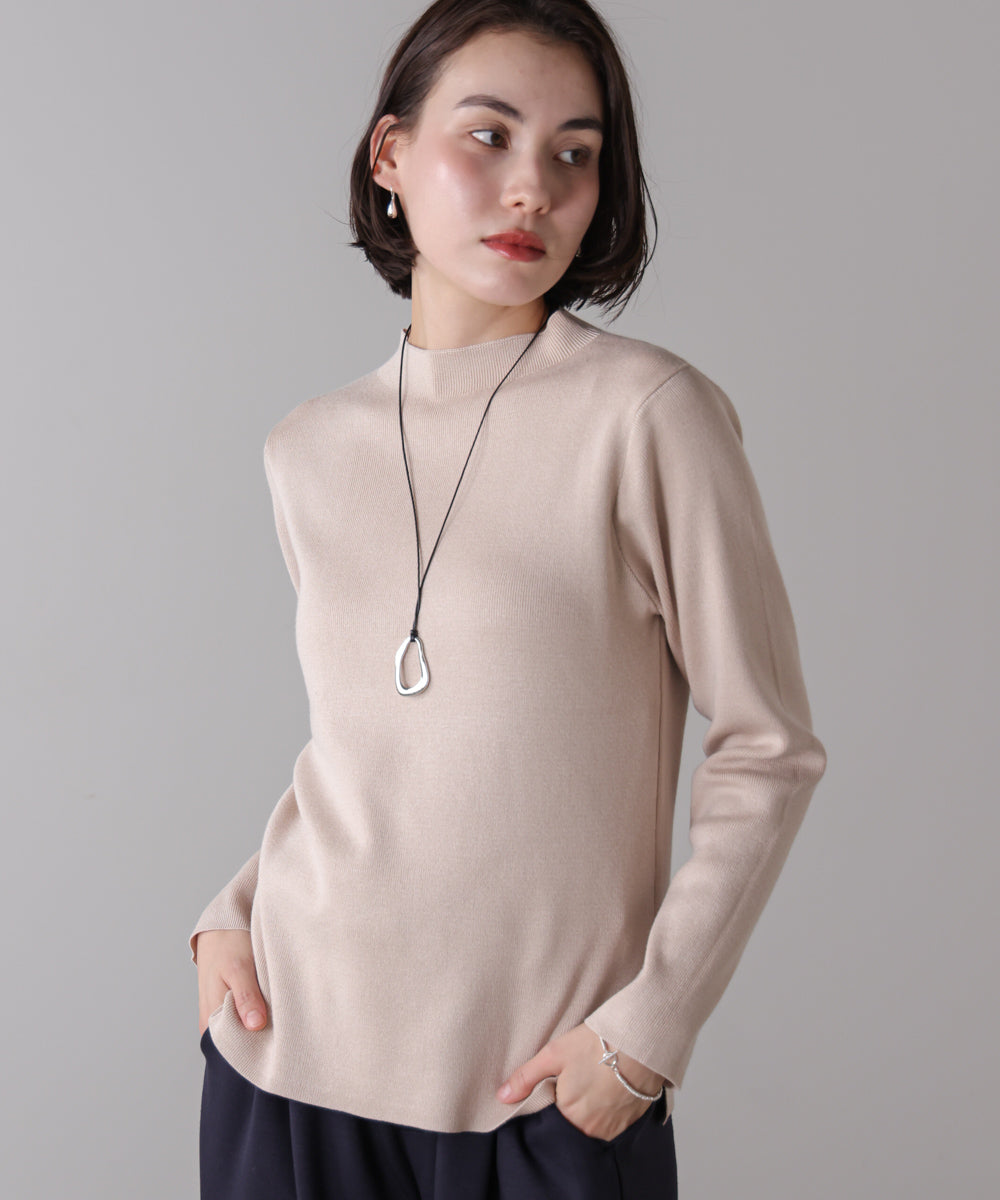 【新色追加】ハイネック総針ニット