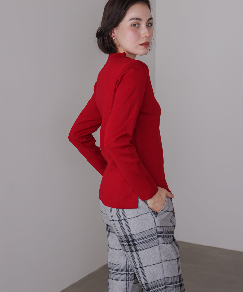 【新色追加】ハイネック総針ニット