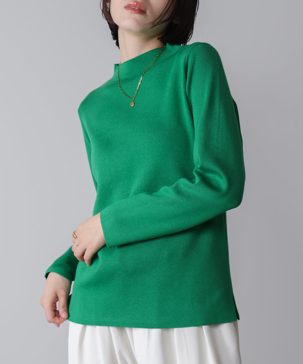 【新色追加】ハイネック総針ニット
