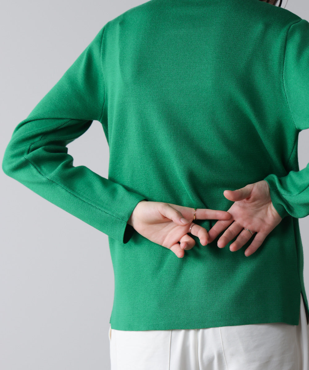 【新色追加】ハイネック総針ニット