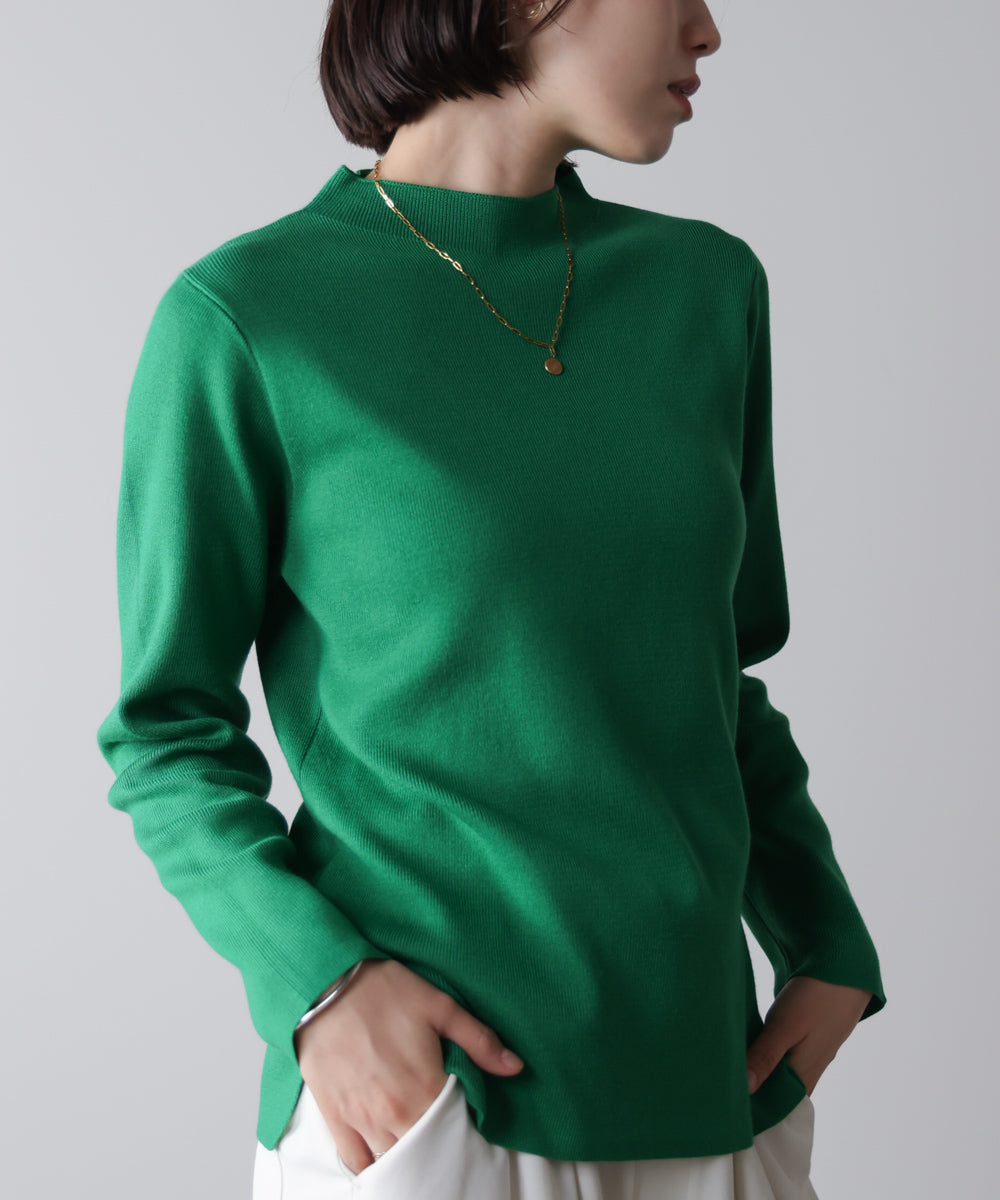 【新色追加】ハイネック総針ニット