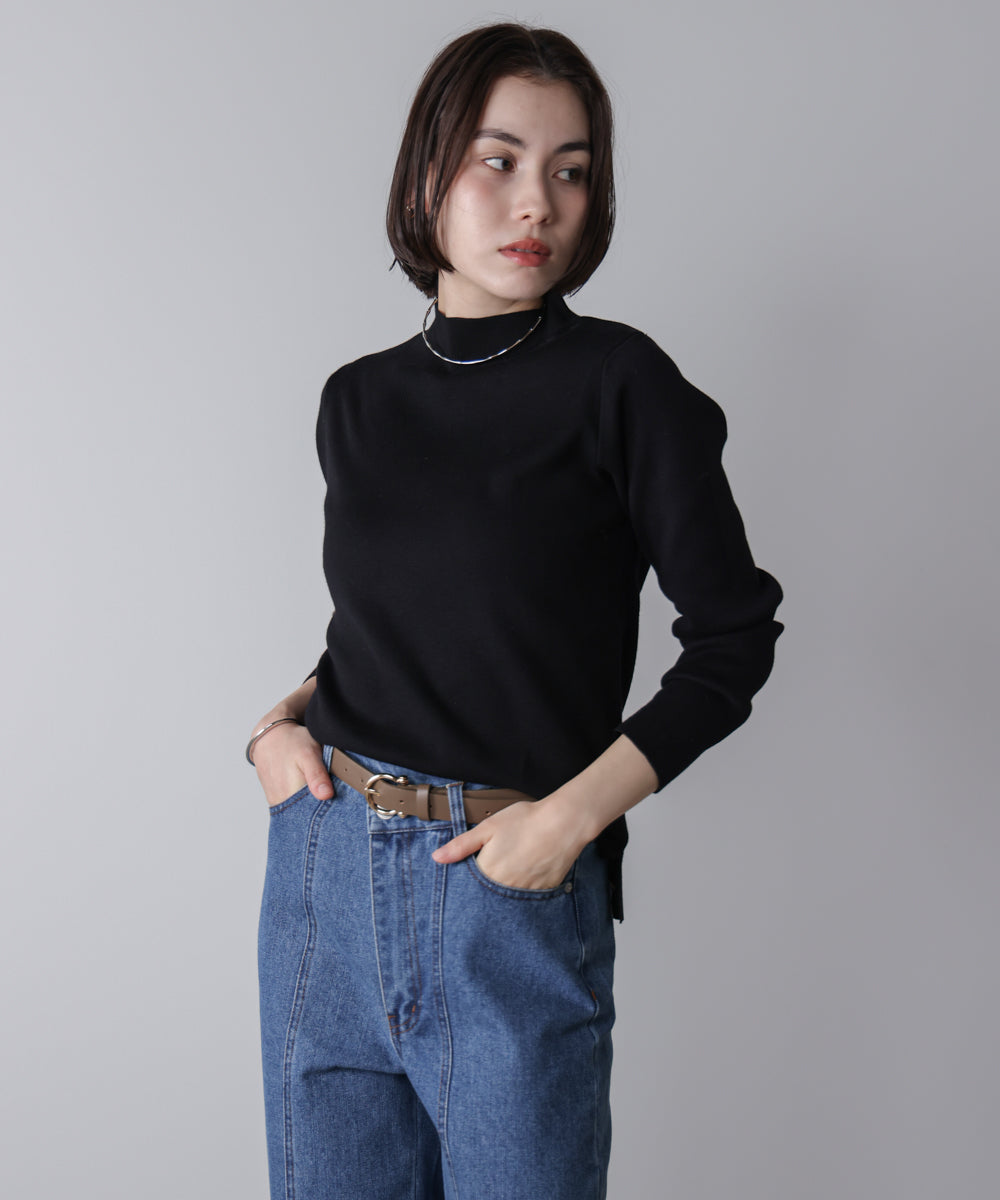 【新色追加】ハイネック総針ニット