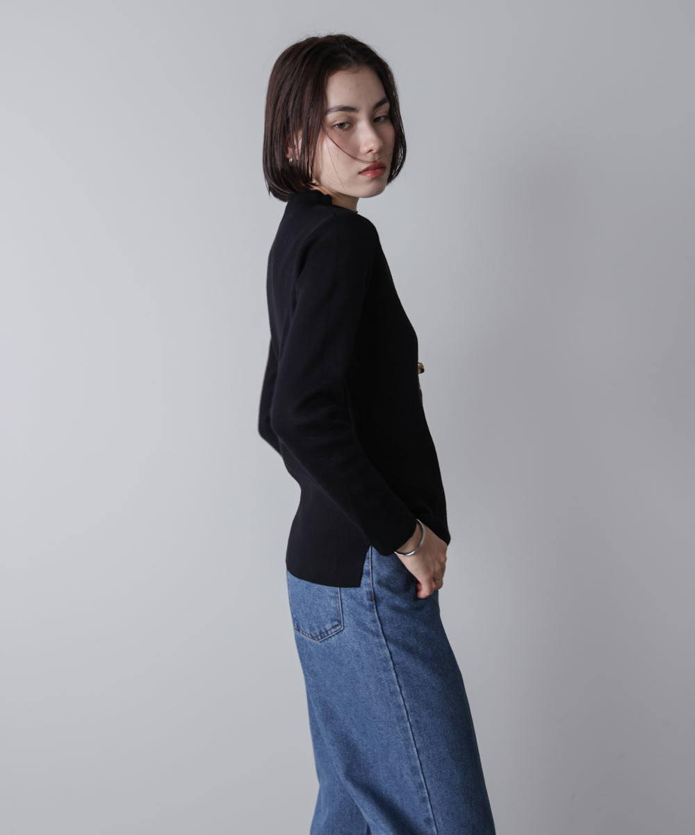 【新色追加】ハイネック総針ニット