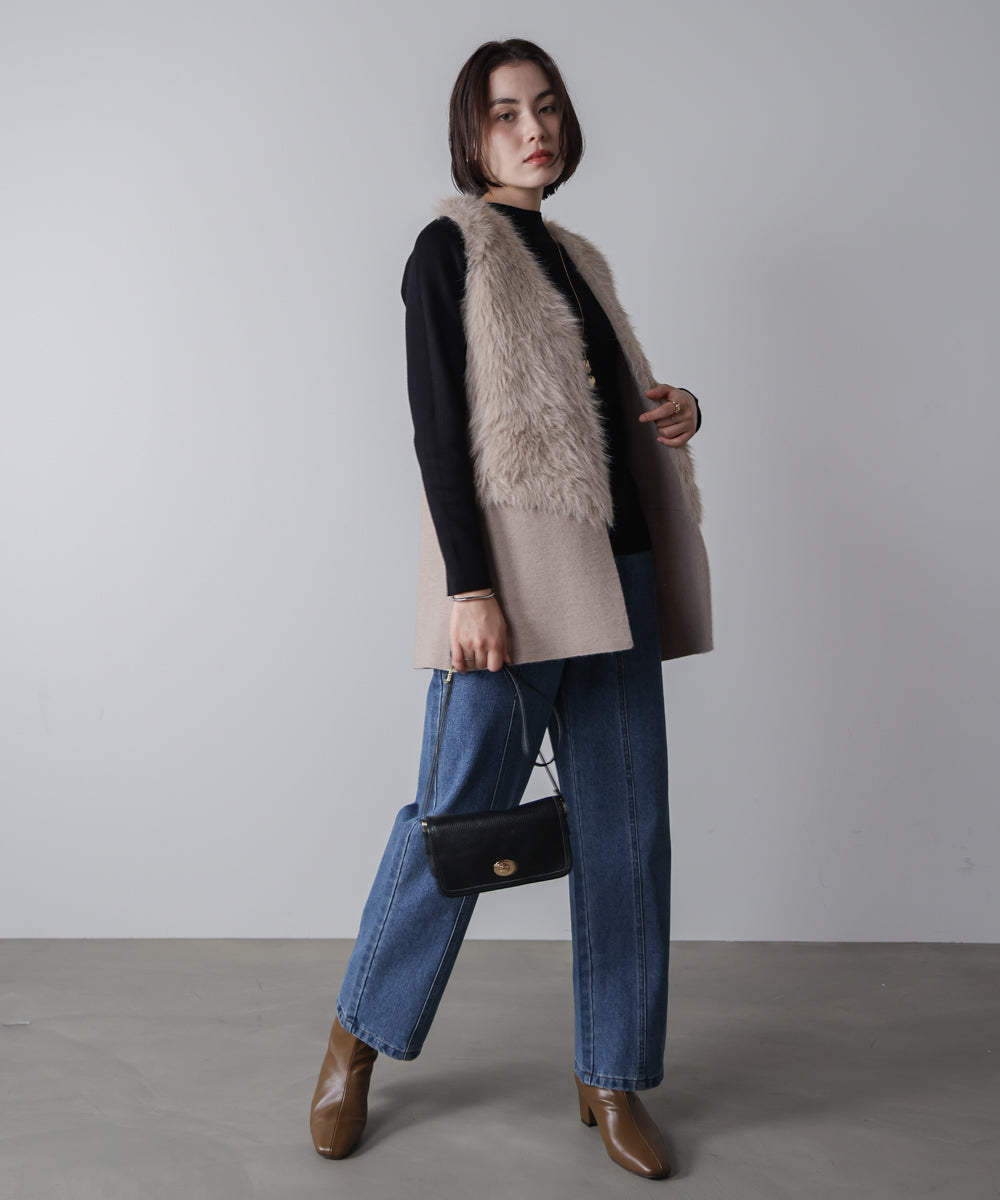 【新色追加】ハイネック総針ニット