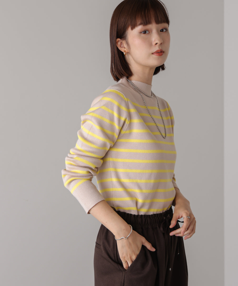 【新色追加】ハイネック総針ニット