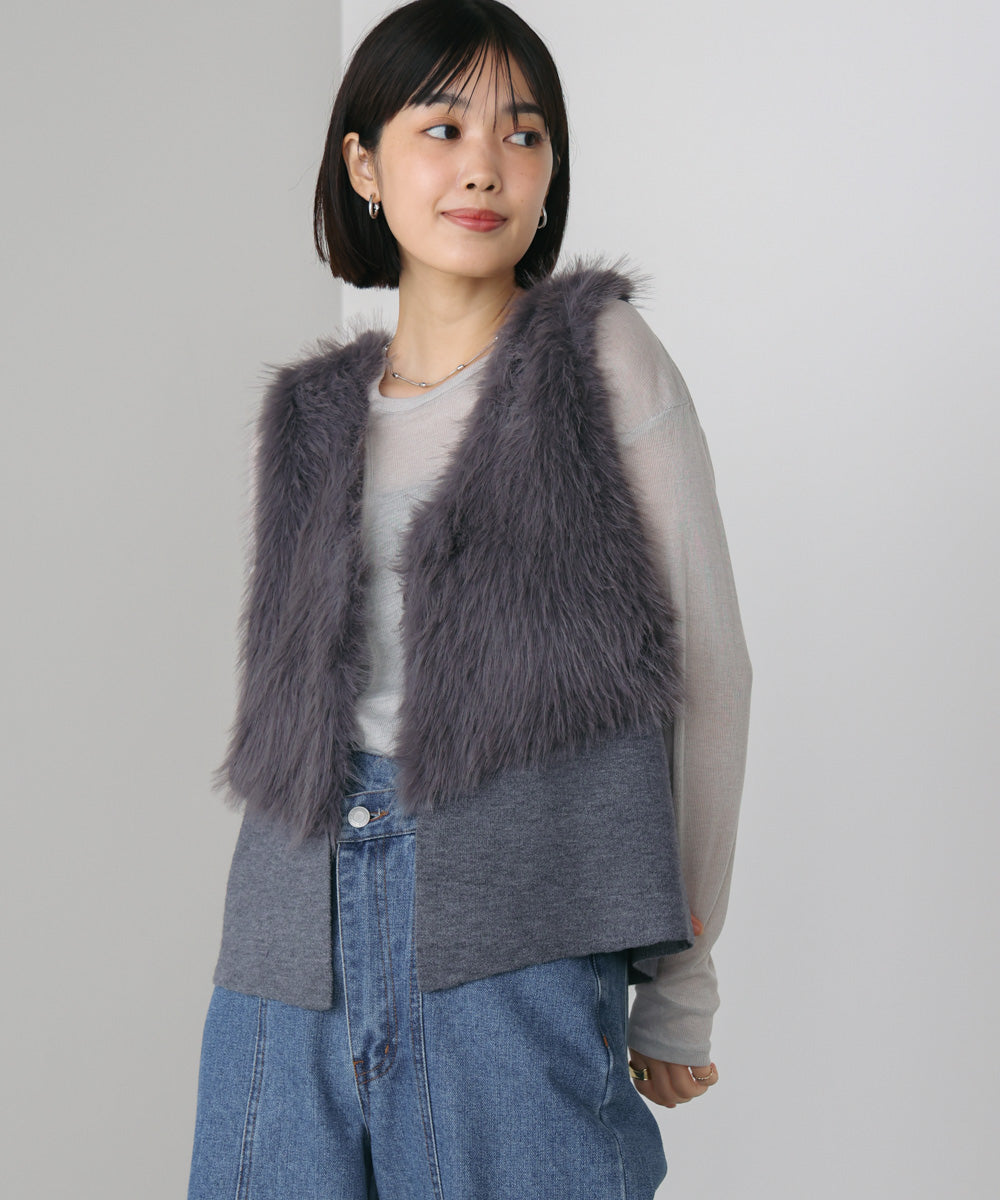 ファーコンビニットベスト