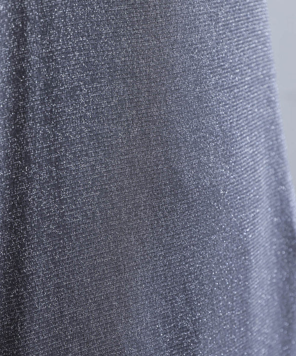 オーバーサイズラメシアートップス