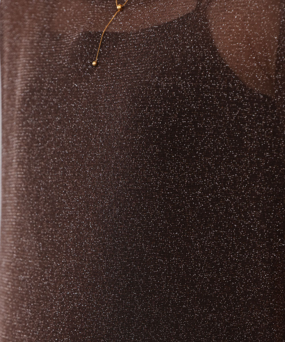 オーバーサイズラメシアートップス