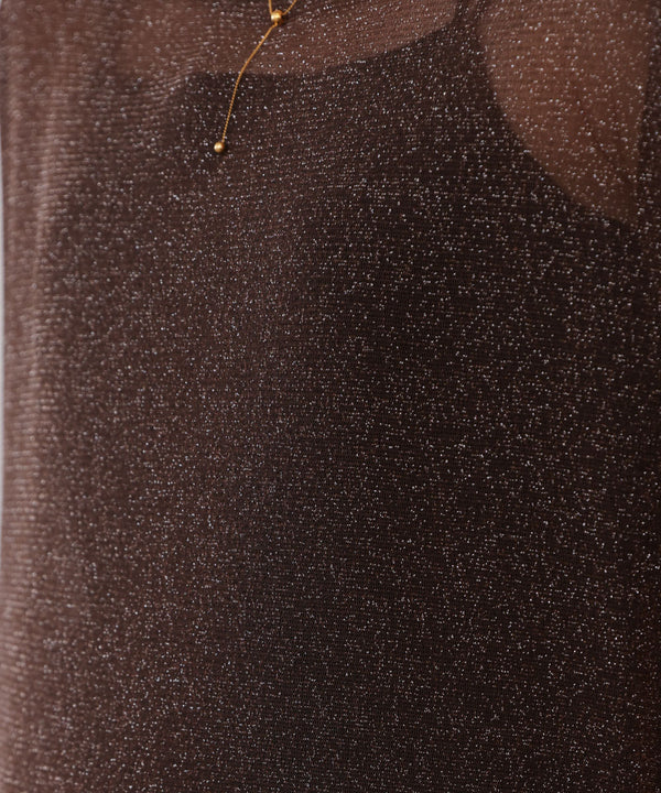 オーバーサイズラメシアートップス