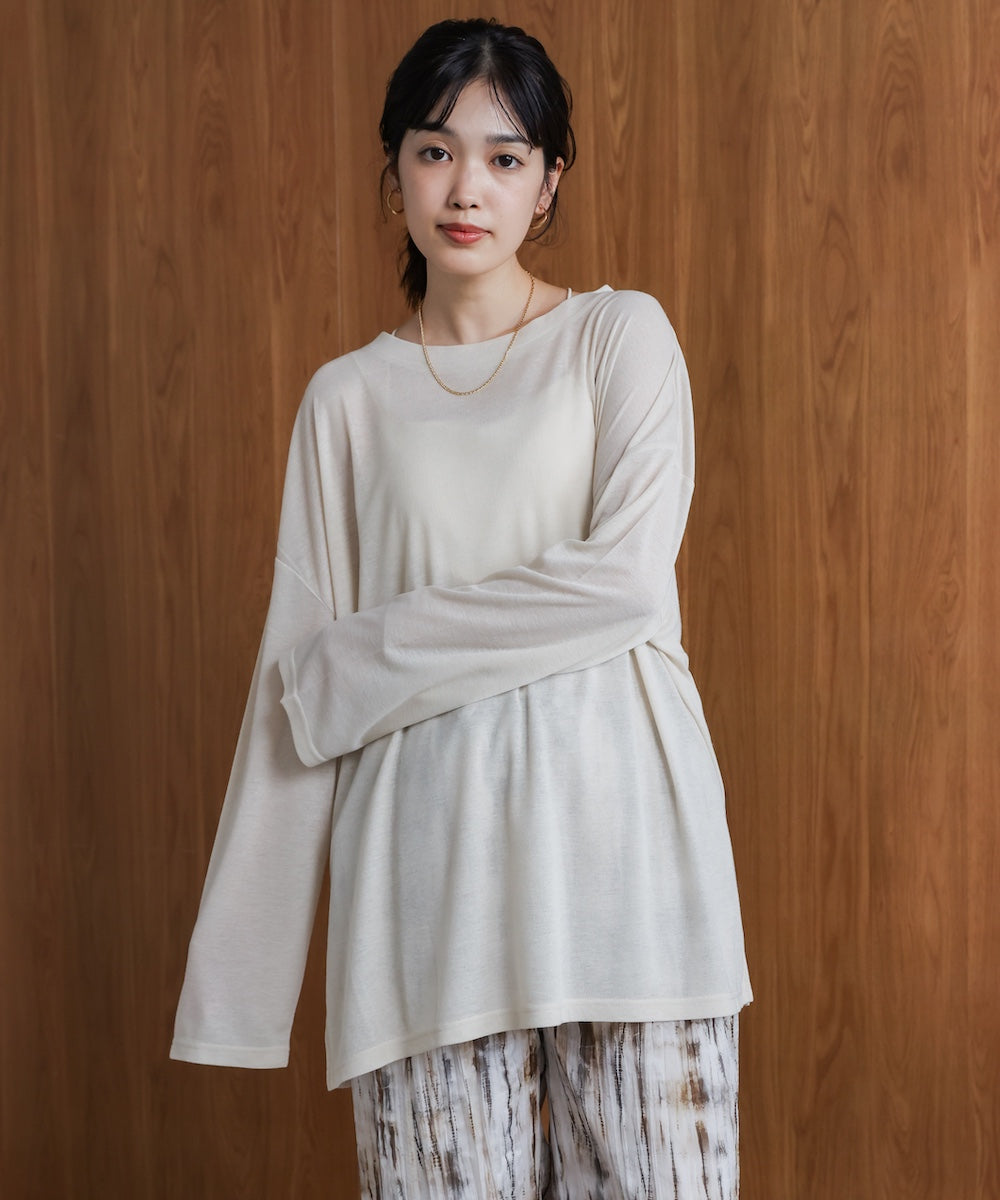 オーバーサイズシアーカットトップス