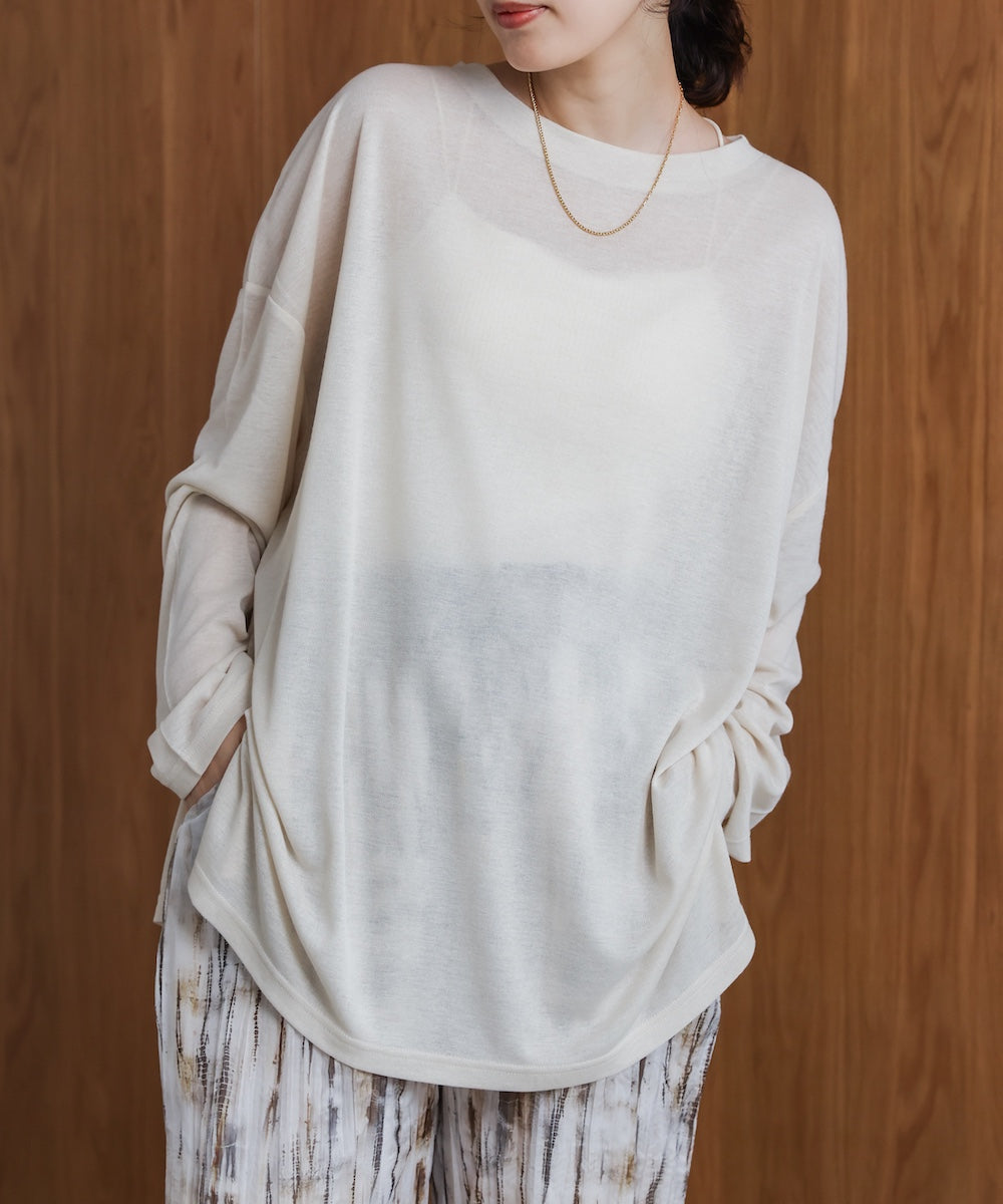 オーバーサイズシアーカットトップス