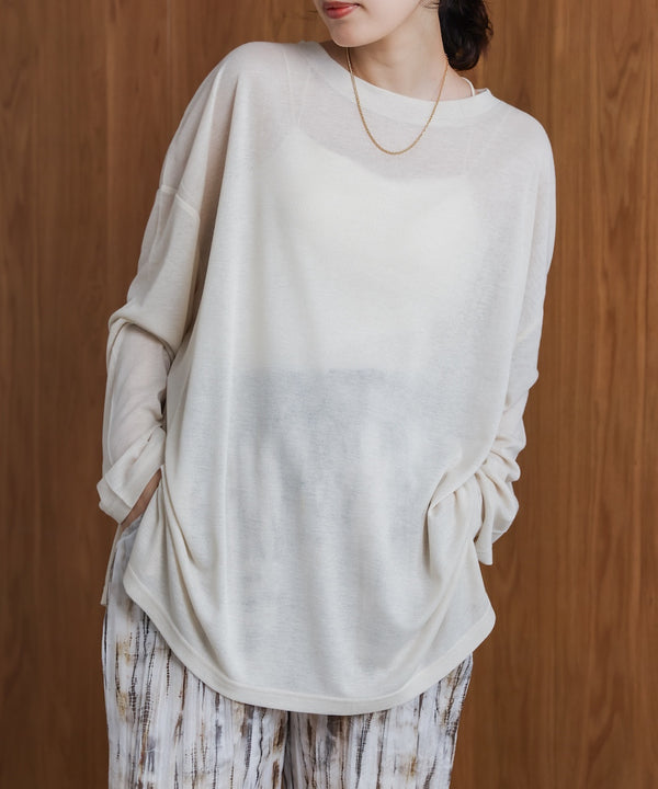 オーバーサイズシアーカットトップス