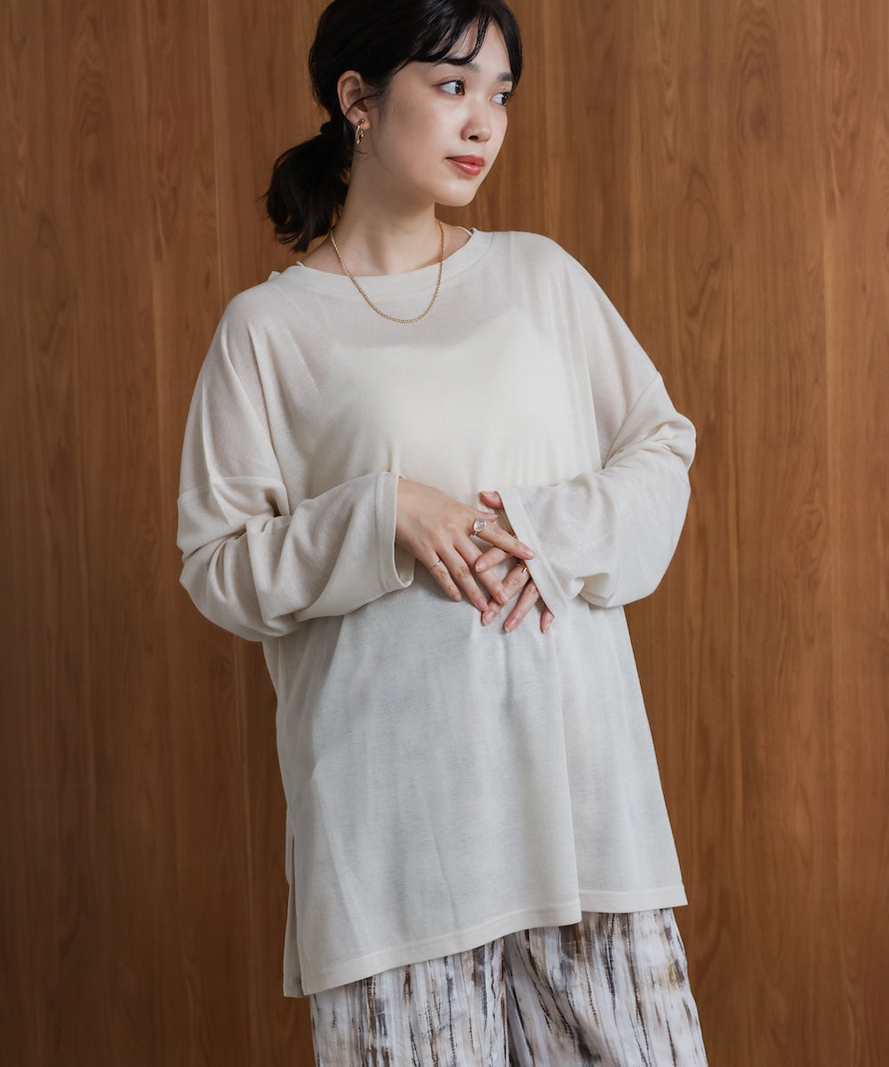 オーバーサイズシアーカットトップス