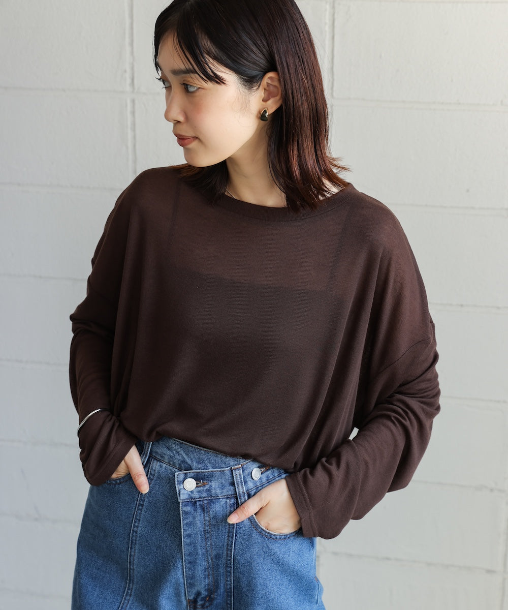 オーバーサイズシアーカットトップス