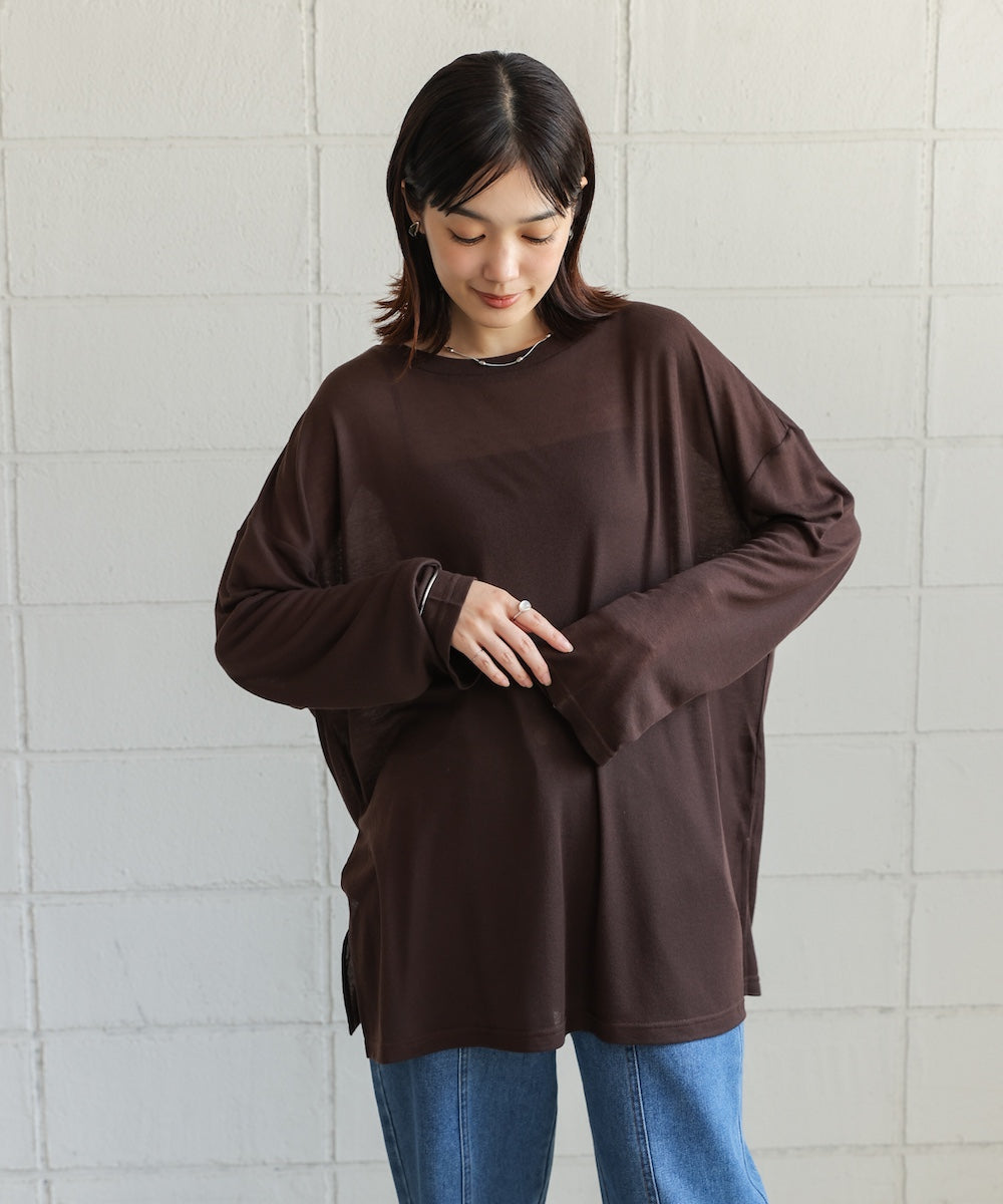 オーバーサイズシアーカットトップス