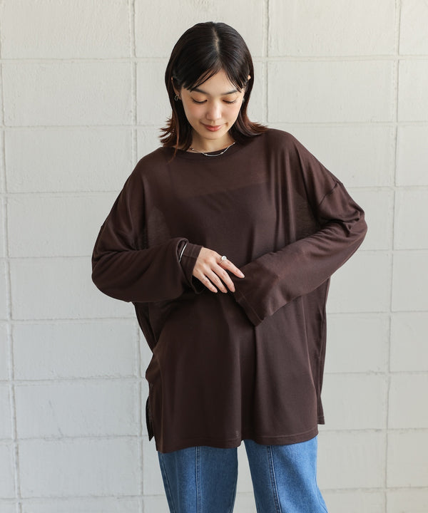 オーバーサイズシアーカットトップス