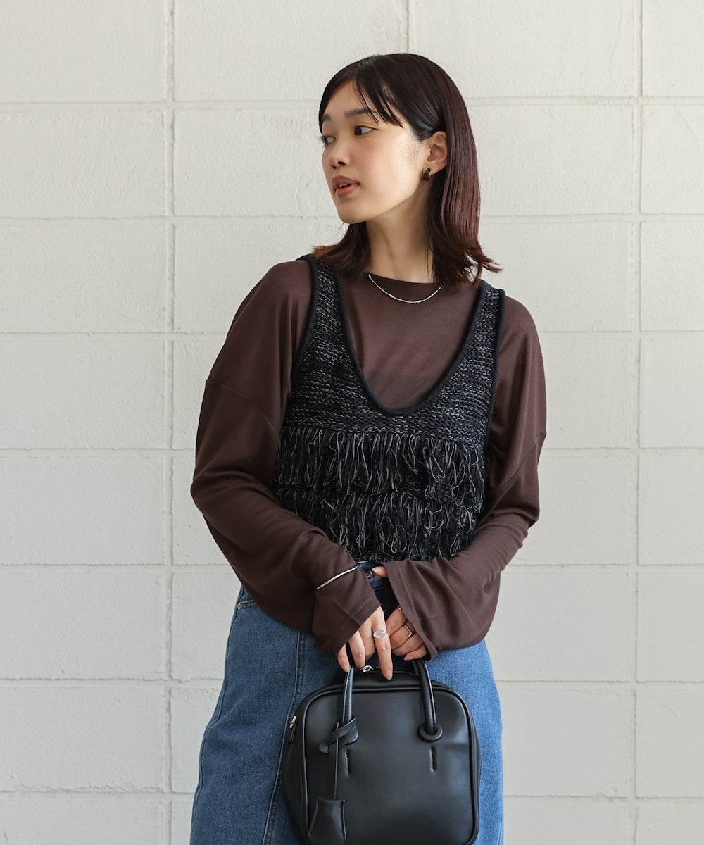 オーバーサイズシアーカットトップス