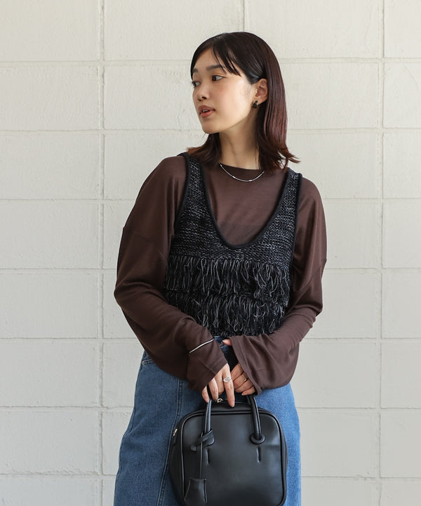 オーバーサイズシアーカットトップス