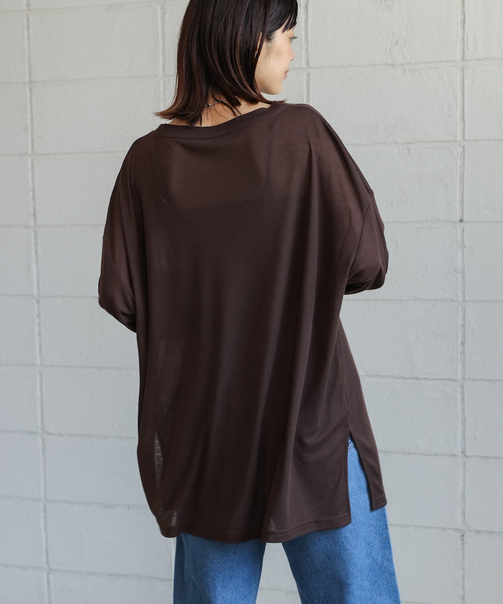 オーバーサイズシアーカットトップス