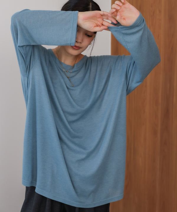 オーバーサイズシアーカットトップス