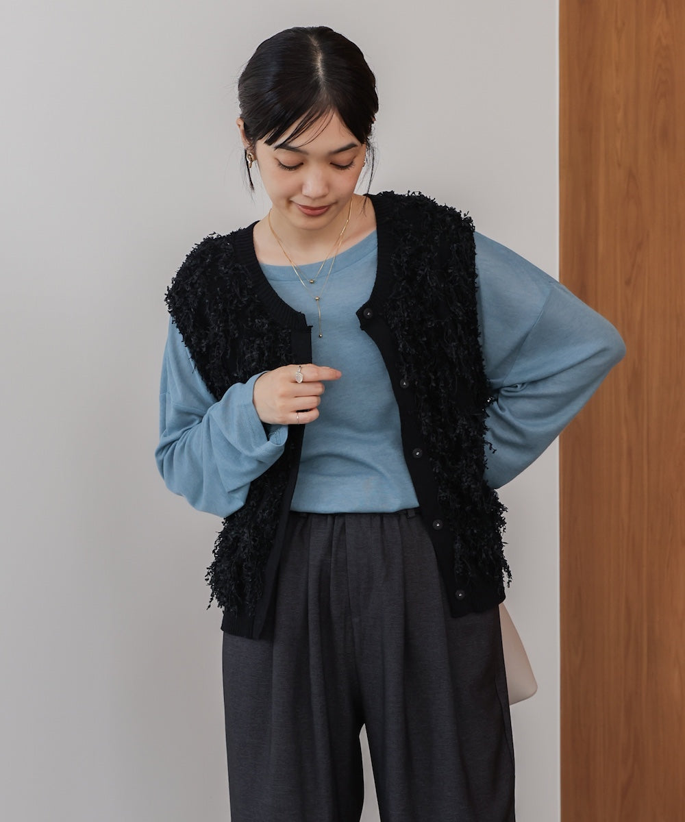 オーバーサイズシアーカットトップス