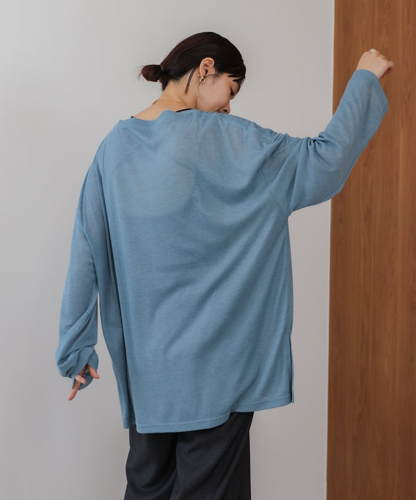 オーバーサイズシアーカットトップス